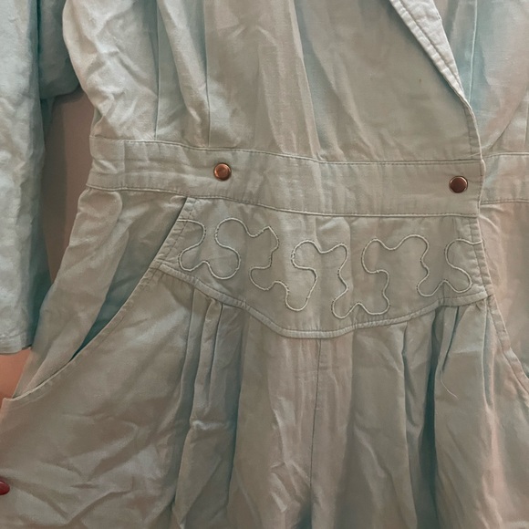 VINTAGE 80’s jumpsuit - perfect for costume! Aqua-Teal Romper- Made in CANADA - Picture 2 of 4